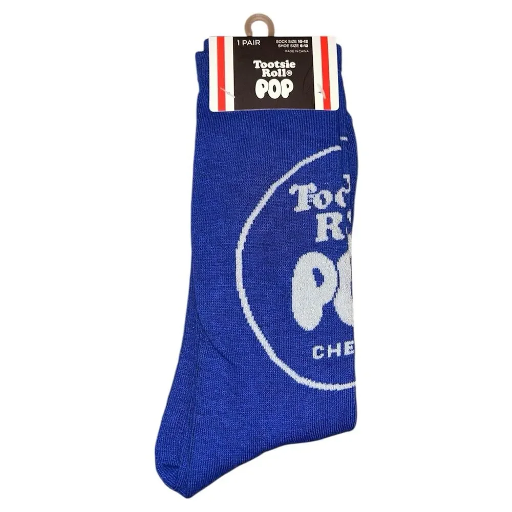 1x Tootsie Roll Pop Novelty Crew Socks Adult Set Size 6-12